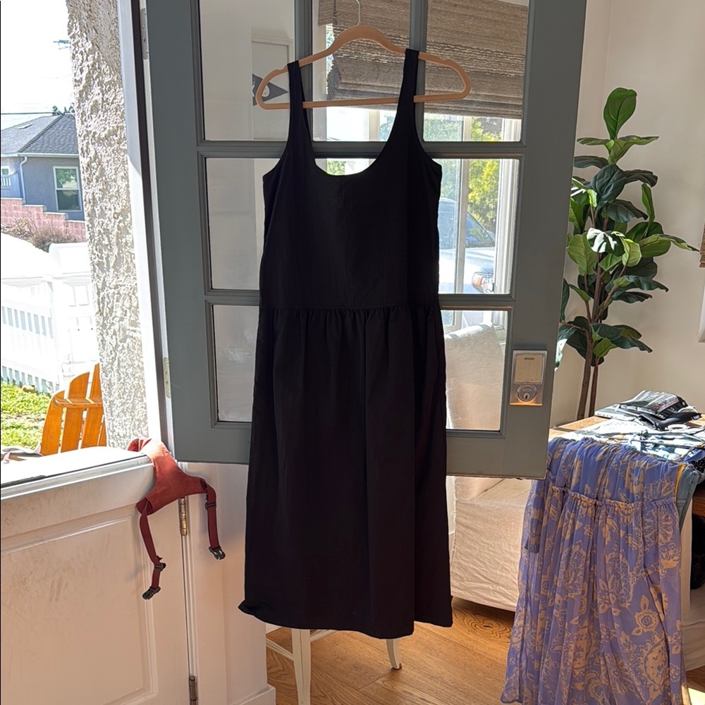 Zara Black Midi Sundress Sleeveless Casual